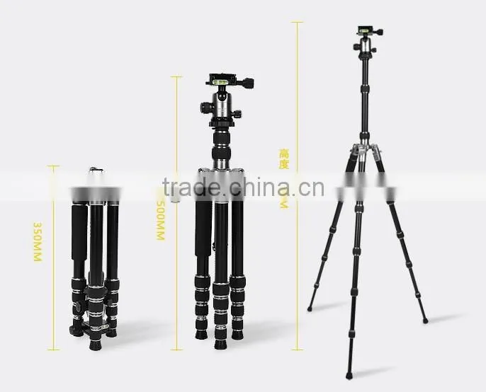 Cheapest camera stand reversible aluminum tripod for DSLR and camcorder