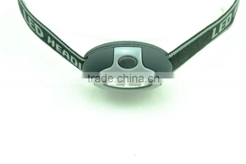 Super bright waterproof outdoor camping 2*CR2032 battery HeadLamp 3 Led Headlight