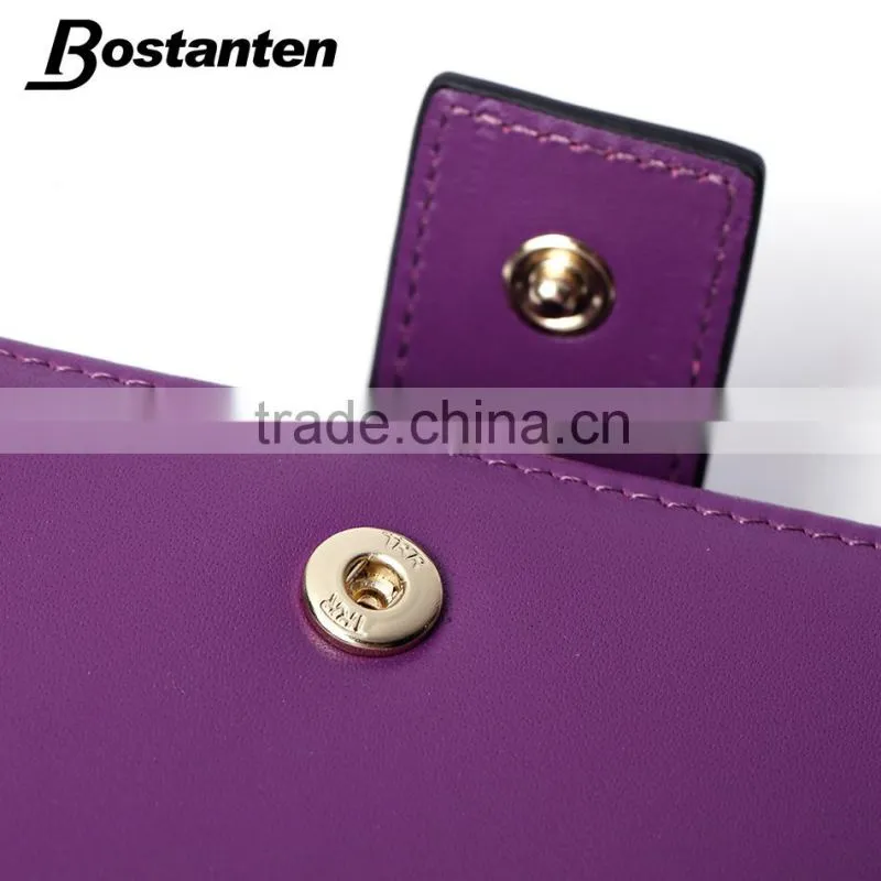 Custom Logo Leather Wallets Women Purse with Card Holder Slot