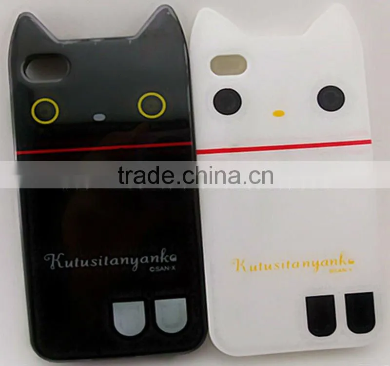 rabbit ear silicone mobile phone case for