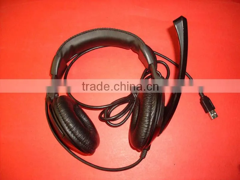 3.5mm Plug Ear Muff Headphones with mic for pc