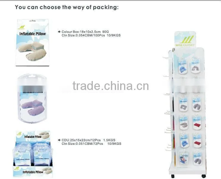 In-flight Comfortable Inflatable PVC Foot Rest Cushion for travel