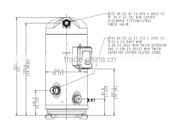 ZR Series Copeland Scroll Compressor ZR160KC-TFD-522