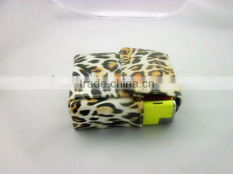 tiger design print pu leather cigarette case cigarette holder leather pouch for cigarette pack