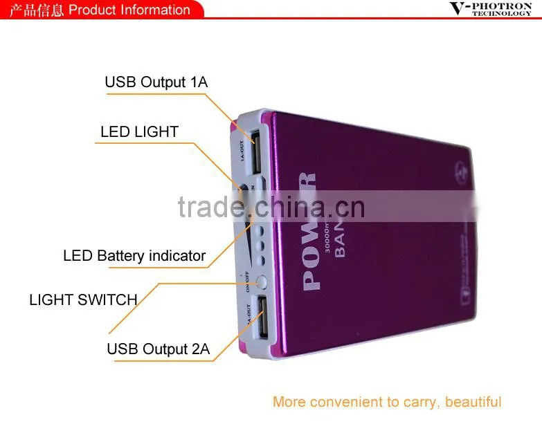 Factory direct sale CE/RoHS Power Bank 11000mah for mobile phone portable charger