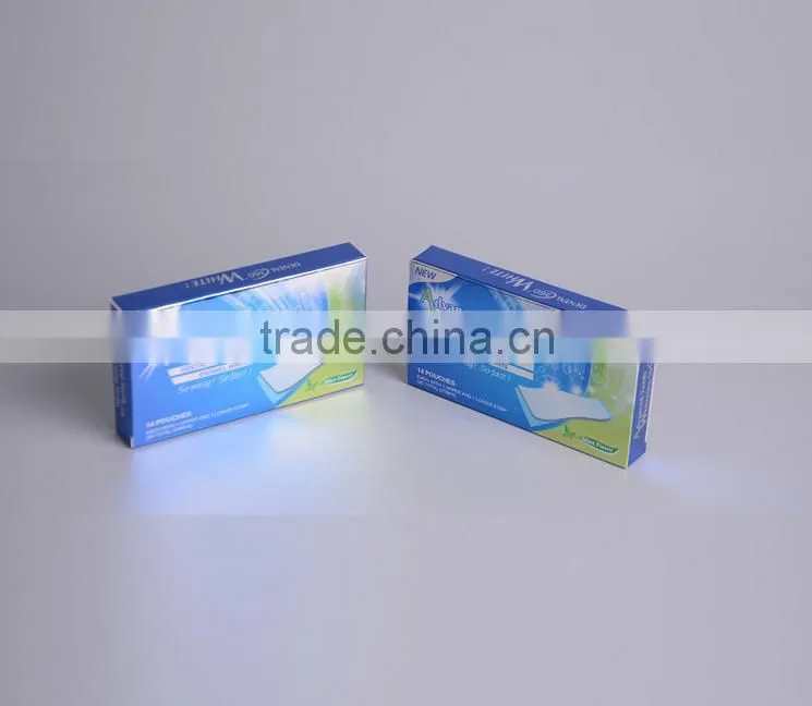 Non peroxide/6%HP teeth whitening teeth whitening strips private label teeth whitening system