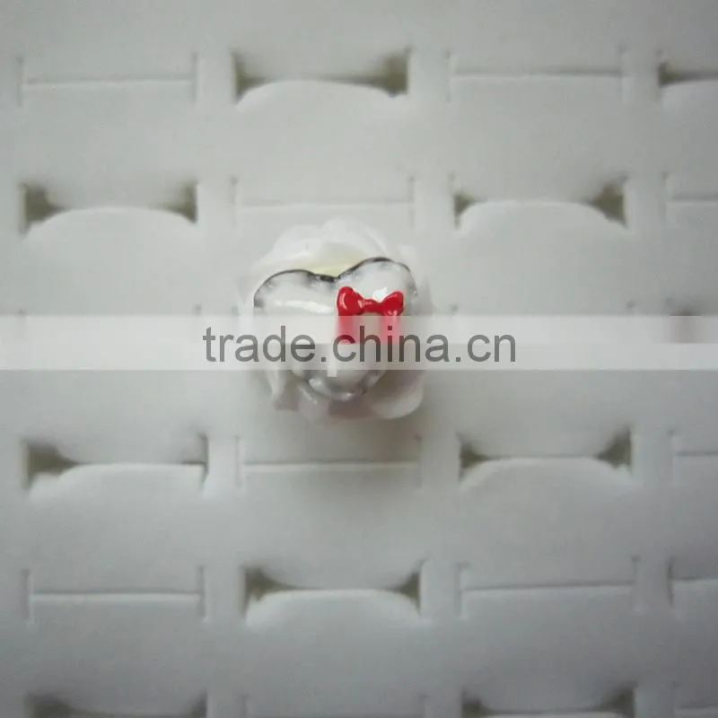 2014 Latest New Design decoration artificial crafts rose shaped Finger Ring for kids