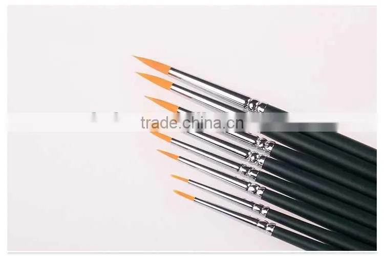 hot selling wooden hair brush with nylon paint brush set