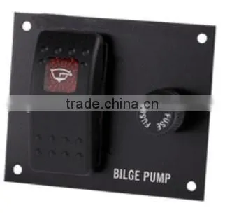 Singflo waterproof bilge pump 3 way auto/off/manual lighted control switch deluxe panel for boat,caravan,RV.five oceans