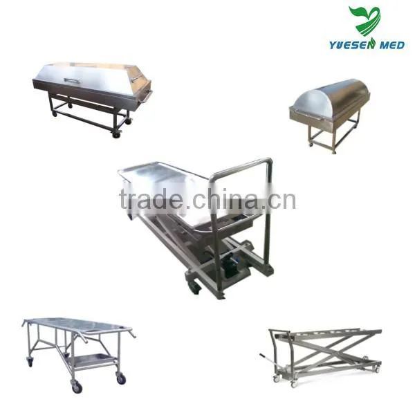 YSCFJ-3 Hospital mortuary stainless steel corpse transfer rack price