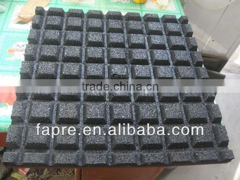 recycled rubber tiles/mats/flooring 500*500*40mm EN1177 certificate