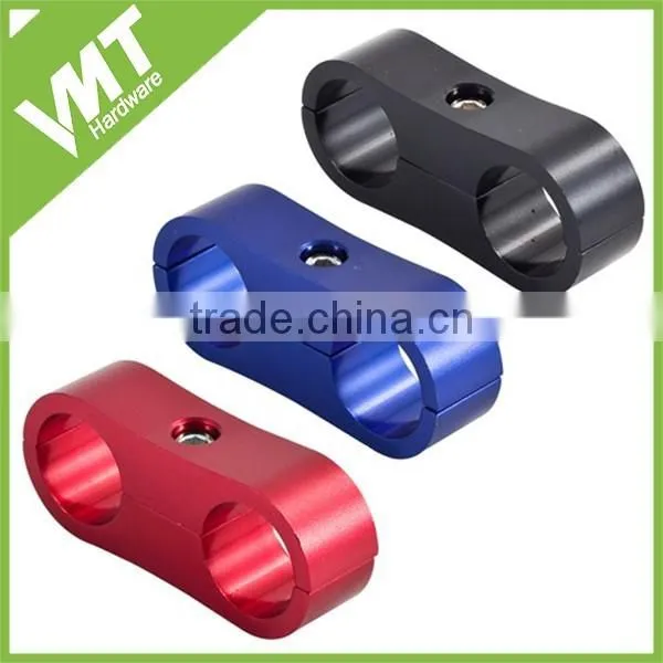 AN6 Anodized Black Braided Dual 2 holes Hose Separator