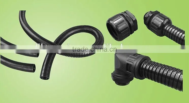 Flexible and excellent tenacity !! black large diameter PA pipe for your power lines