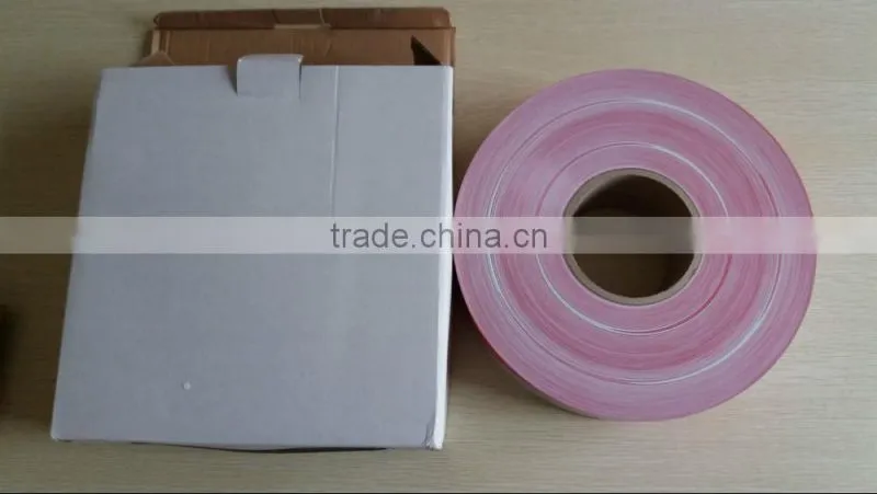 Red white PE safety warning tape Non adhesive Barrier Tape Dispenser Box Packing