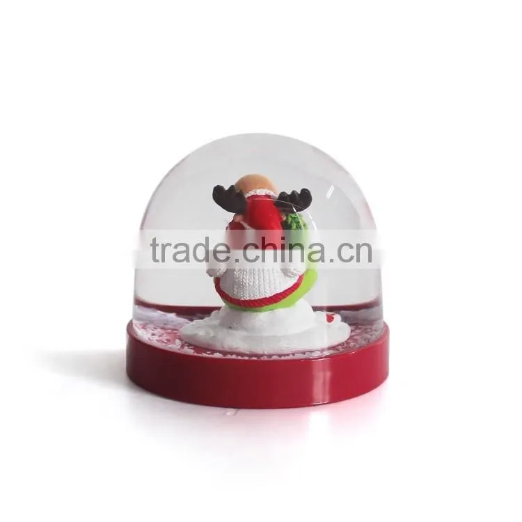 2016 clear plastic snow globe