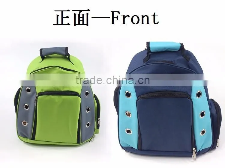 Factory Directly Outdoor Travel Pet Carrier Side Open Dog Cat Backpack, Fashion Design Net Cloth Breathable Pet Carrier Backpack