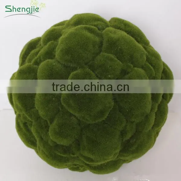 J080413 hot sale green artificial moss grass ball, fake moss balls for decoration
