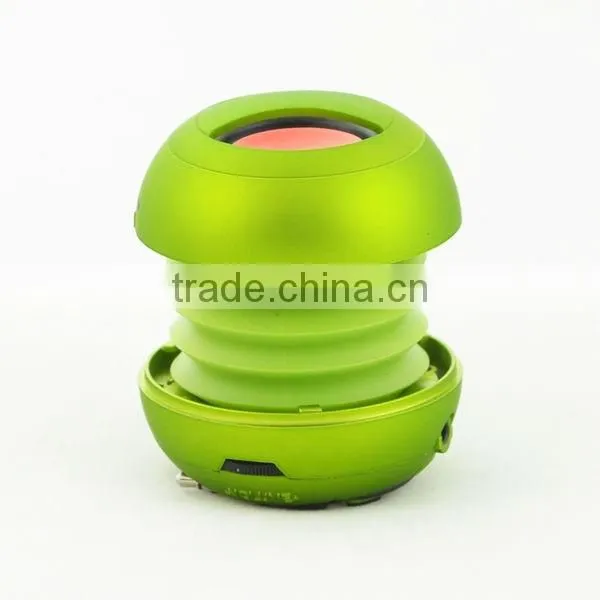 Hottest promotion gift portable mini hamburger speaker with 3.5mm jack audio