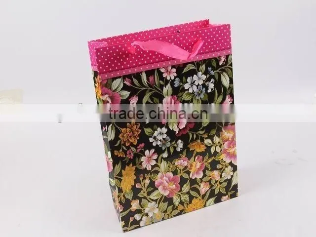 Flower Design Foldable Gift Bag / Shopping Paper Bag