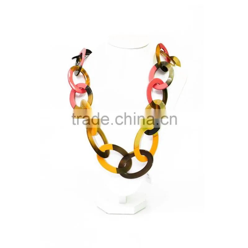 100% buffalo horn necklace/fashionablehorn jewelry made in Vietnam/natural and eco-friendly material