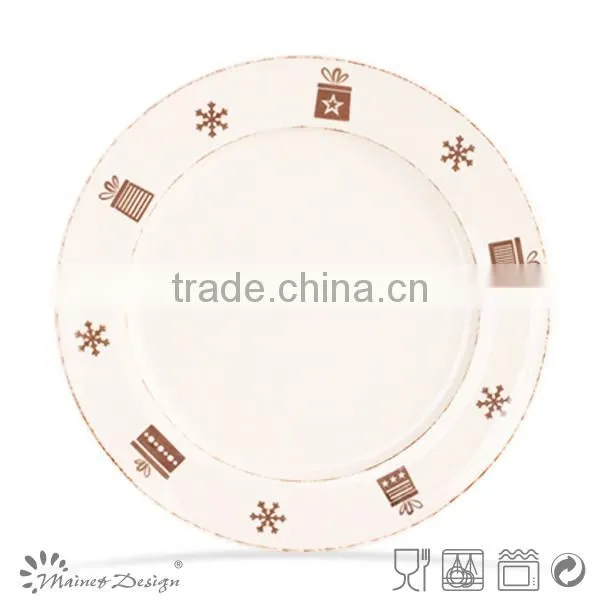 special christmas design for cheap ceramic plates dishes with nice tea set