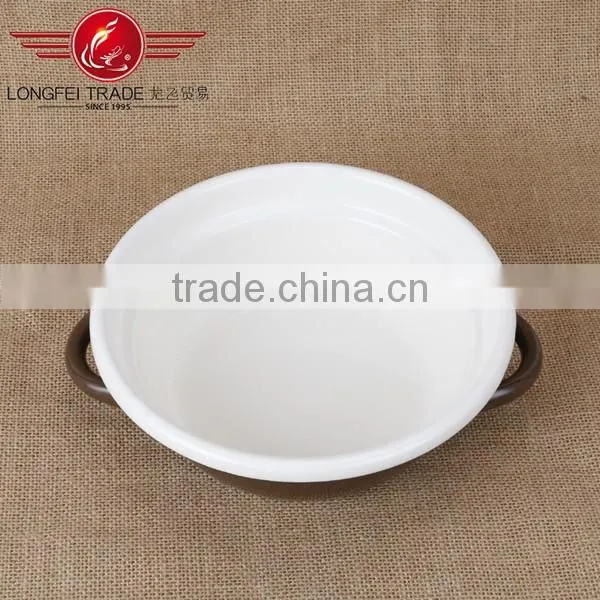Eco-friendly kitchenware enamel cookware/ enamel crock pot with glass lid