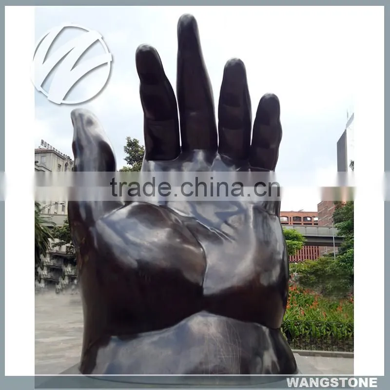Modern Garden Big Hand Bronze Art Work Statue