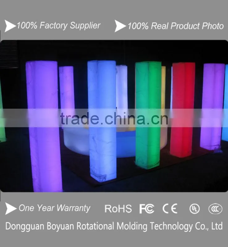 LED white plastic light wedding pillars columns