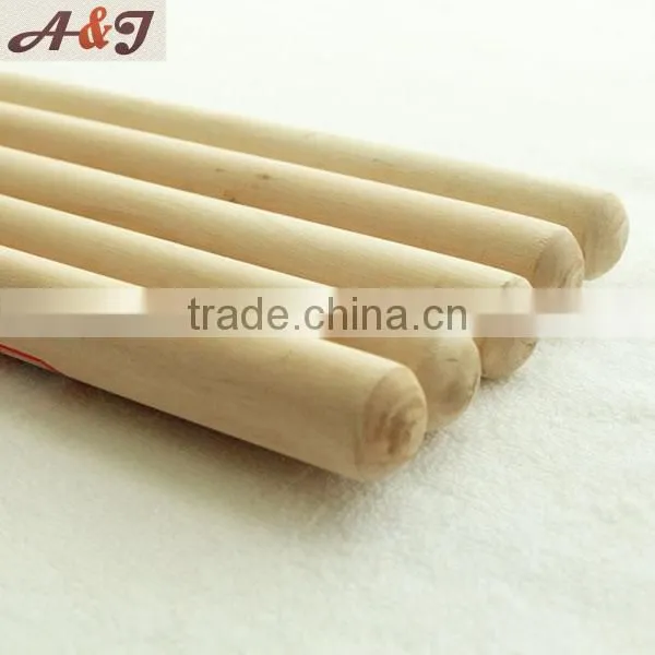 natural wooden broom handle with screw end