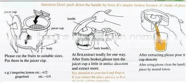 manual aluminum alloy juice presser / small juicer extractor