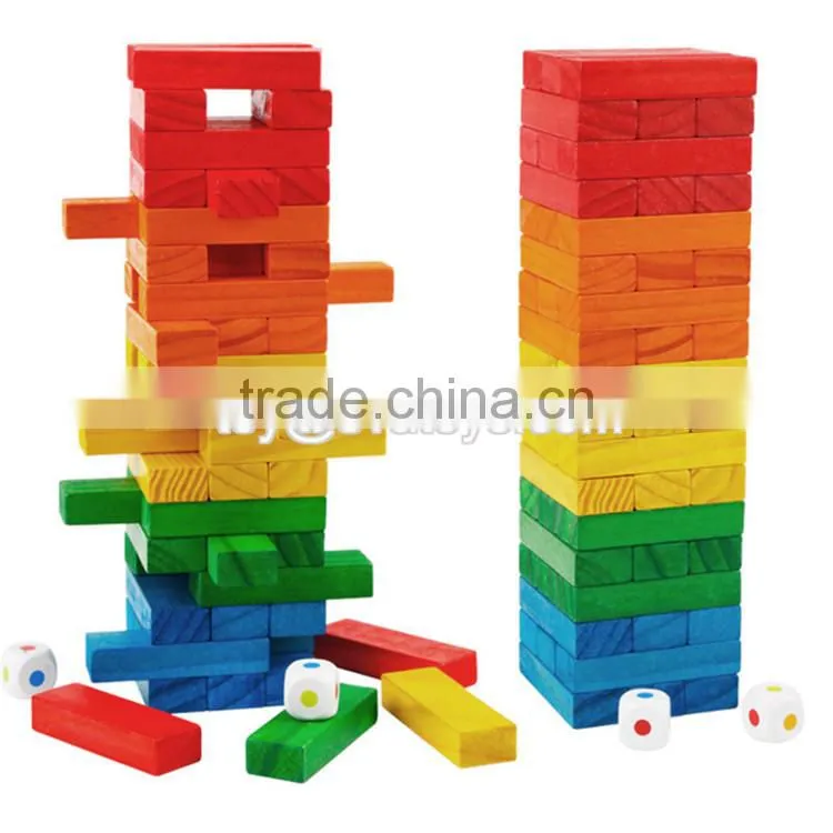 Creative educational wooden stacking toys for toddlers W13D077B