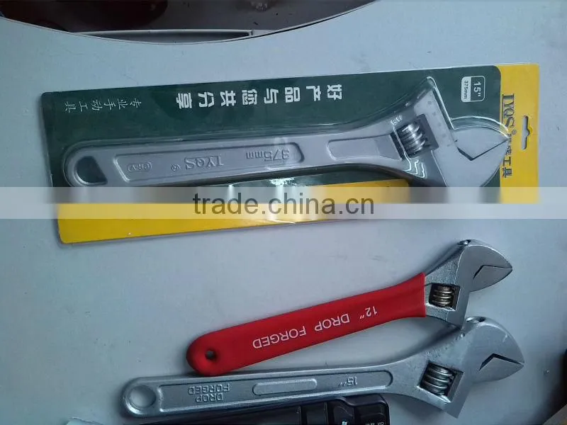 Carbon steel forged adjustable wrench spanner for industrial