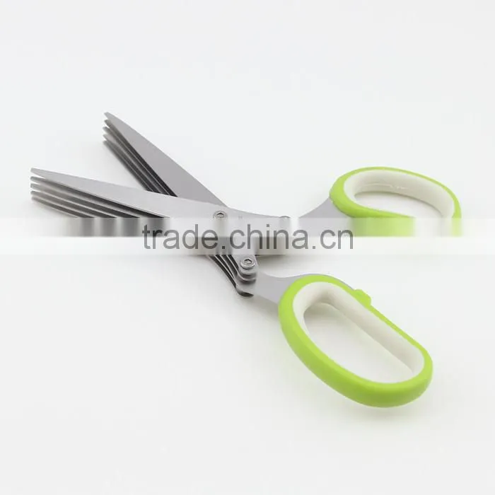 Five Stainless Steel Blades Multipurpose Kitchen Shear Culinary Herb Scissors