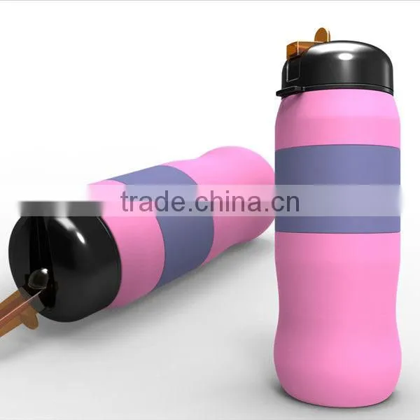luxury sports water bottle made by eco-friendly silicone