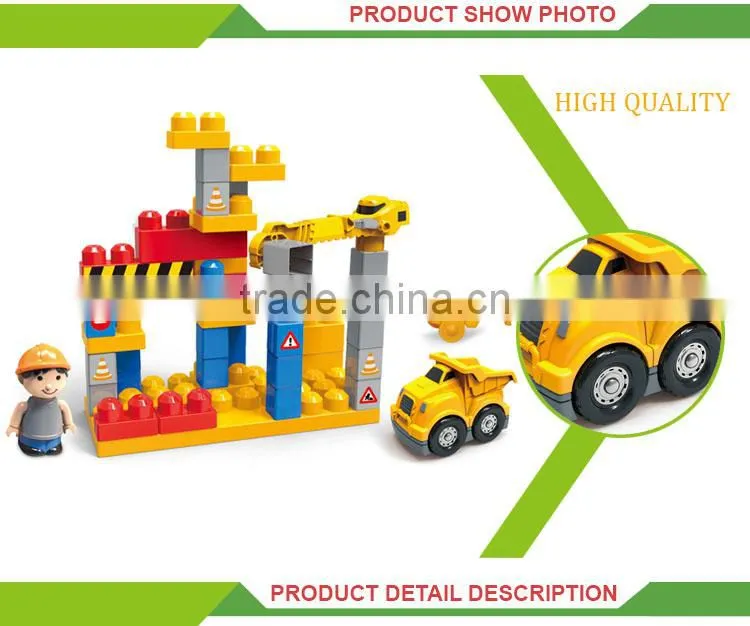 Funny cartoon toy game plastic building educational blocks