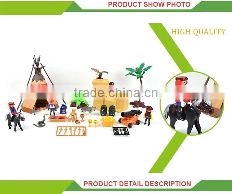 New design cheap pretend play toy plastic mini pirate set