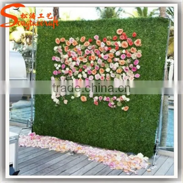 2016 hot sale artificial wedding flower wall imported from china for indoor decoration