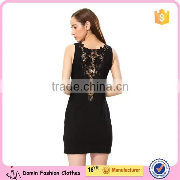 2015 Celebrity See Through V Neck Lace Insert Sexy Mini Dress