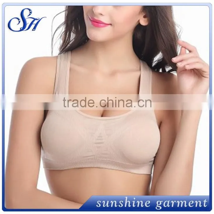 Customize breathable and quick dry gym fitness wear seamless bra sports bra for women