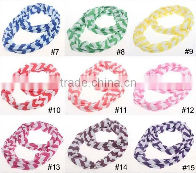 Top quality fashion new design hijab infinity chevron knitted silk scarf