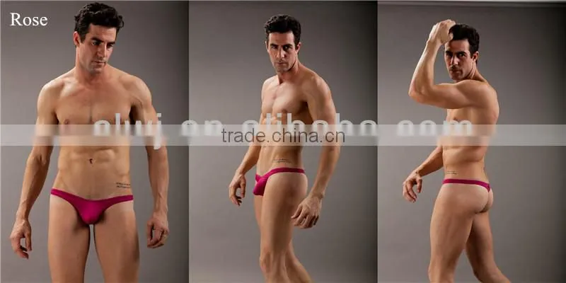 90 polyamide + 10% spandex thong hot selling sexy men thong 1001-DK WJ seamless thong