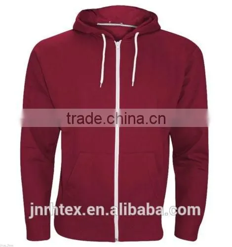 Winter warm 100% cotton custom crewneck hooded sweatshirt