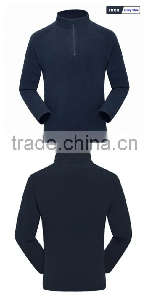 Mens cotton half zip sweatshirt without hoods