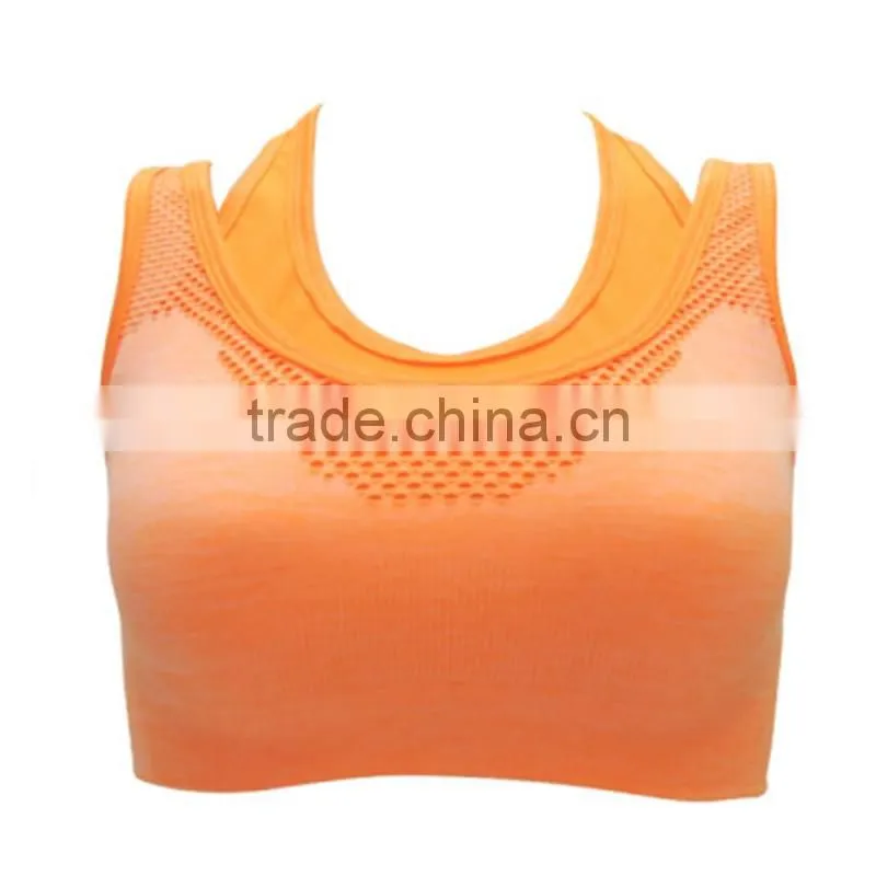 2017 mature women seamless bra lingerie brand gym wear plain sexy sports bra