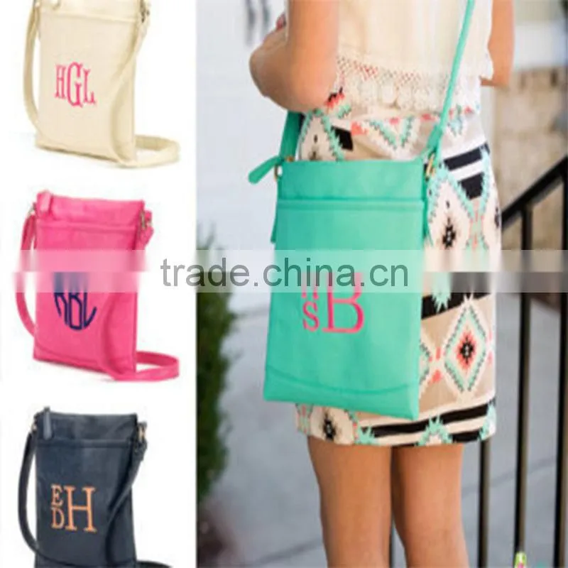 Personalized Monogrammed Crossbody Handbag With Long Strap