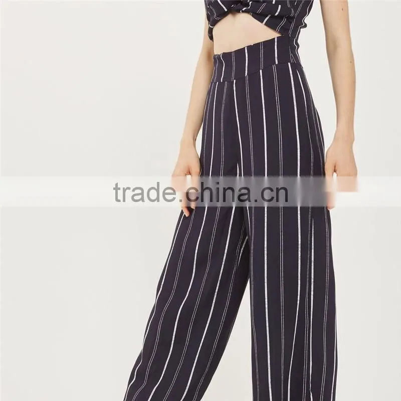 Cool wide leg styling gallus womens long jumpsuit with cute knot