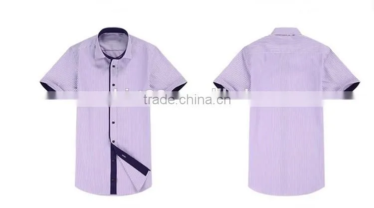 Men's new model t shirts vertical stripes fabric fancy t shirt for men