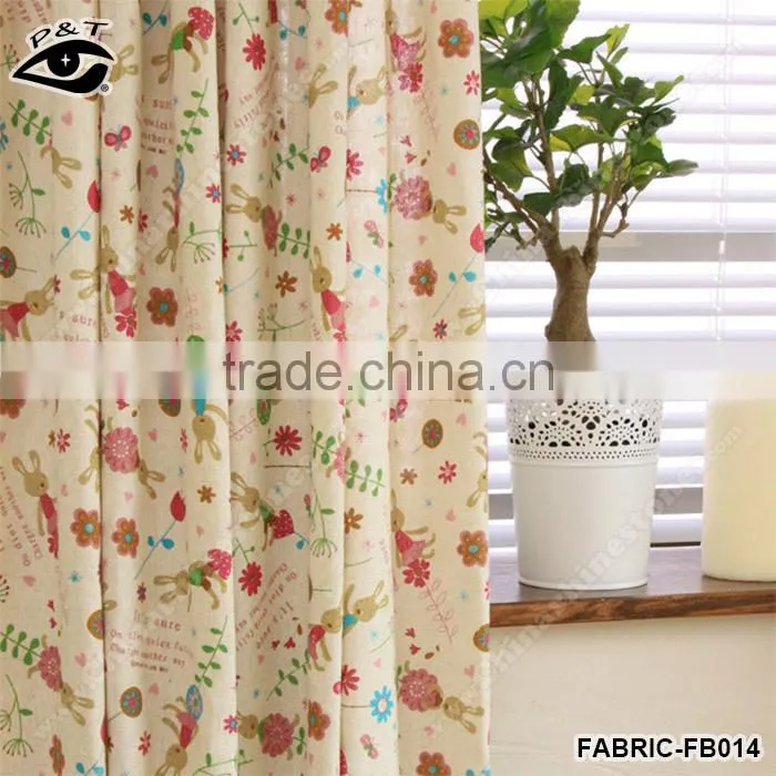 Fashion Floral Printing Canvas Fabric Cotton and Linen Zakka Fabric Household Textile Cloth