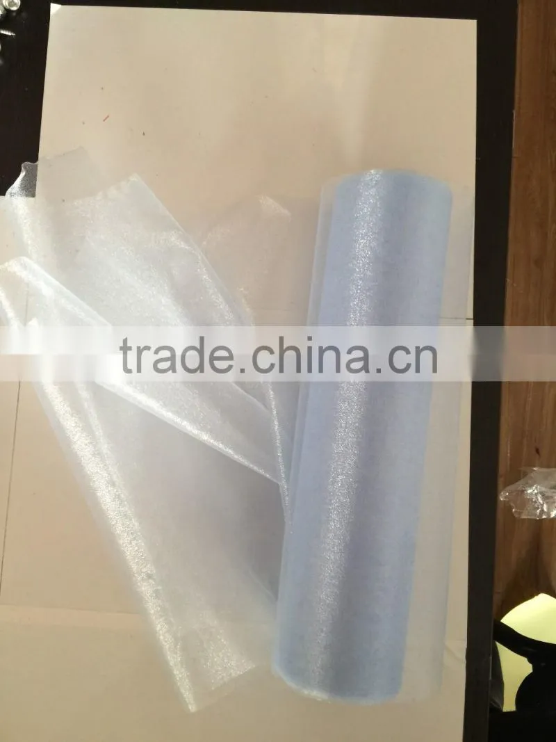 29CMX25M ROLL OF CRYSTAL ORGANZA SOFT SHEER FABRIC WEDDING PARTY TABLE RUNNER CHAIR SASH BOWS