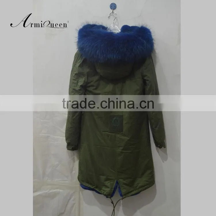 2017 fashionable coat type special style Korean desgin women and men fur lined winter parka